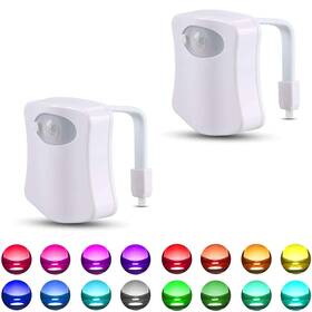 Bsashf 721027606074 2 Pack Color Changing Toliet Night Light Motion Sensor Led Toilet Acti