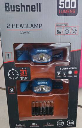 20917 Bushnell 500 Lumen Multi-color 2-headlamp Combo