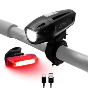 Bv-l819 Bv Bike Lights Super Bright With 5 Led Headlight And 3 Rear Lig