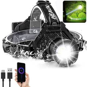 Bxe 414751195410 Headlampbrightest Head Lamp90000 Lm Super Bright Headlamp Usb Rechargeable 5 Mod