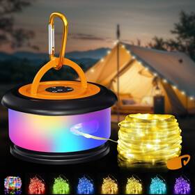 Jsk-l26 Bylitodt Camping String Lights Retractable 32.8ft Rgb Flash Lamp Rechargeable Led Fa