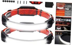 Cheng1 Bzyuy Rechargeable Headlamp Super Bright 1500 Lumens 6 Modes Head Lamp Led Red