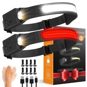 Ckhl01 Cankroo Headlamps Rechargeable For Adults 2 Pack 230 Wide Beam Running Led Head L