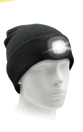 X003d9zugz Censgo Bluetooth Rechargeable Led Headlamp Beanie Hat Black Acrylic Usb Powered