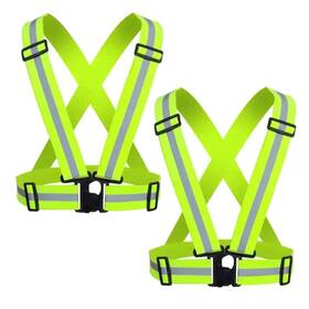 Ussv1 Cezmkio Reflective Safety Vest 2pcs - High Visibility Adjustable Straps For Outd