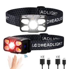Cai-c1845 Chemailon Rechargeable Headlamp 2 Pack 2500 Lumens Bright 5 Led Head Lamp With Red