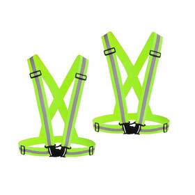 Chiwo 724268660522 Reflective Vest Running Gear 2pack High Visibility Adjustable Safety Ves For