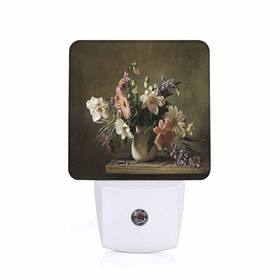 Chrobak 456520267488 Led Night Light Still Life With Beautiful Bunch Flowers Plug