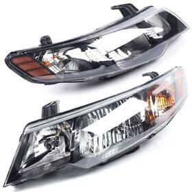 Ac-yczyq-3205 Chunille 2pcs Halogen Headlights Chrome Housing For Kia Forte Koup Lx Ex 2011-2013