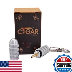 Cigar Prop B07hmdf1mk Lighter Bleed Tool 2.0 Silver- Keychain Attachement- Aluminum Body