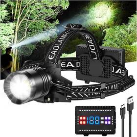 P70-10 Cinlinso Headlamp Rechargeable 990000 Lumens Super Bright Led Head Lamp With 4 Modes