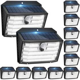 Sl132ab-us Claoner 12 Packs Solar Motion Lights Outdoor Ultra Bright Fence With