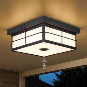 Cl-ms-0008 Clarsyne 24w Led Motion Sensor Outdoor Ceiling Light Smart Square Flush Mount Fixture