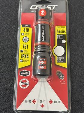 Coast 015286184078 Led Flashlight Hp7 - Ipx4 Weather Proof 410 Lumens Hunting Camp New