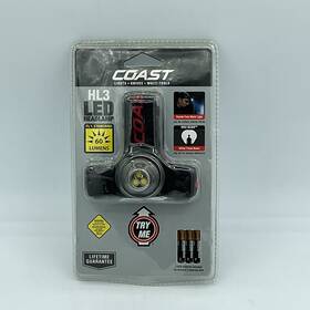 Coast 015286196545 Hl3 Led Headlamp - 60 Lumens Multi-beam Optic New