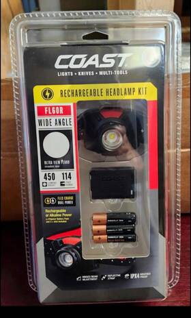 Coast 015286213228 Rehargeable Headlamp Kit 450 Lumens