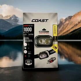 Rl27r Coast 015286310798 Rechargeable Plus Rear Loading 1000 Lumens Tri-color Led Headlamp