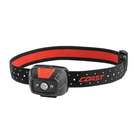 21586 Coast Fl19 365 Lumen Dual Color White And Red Led Headlamp Batteries Hard