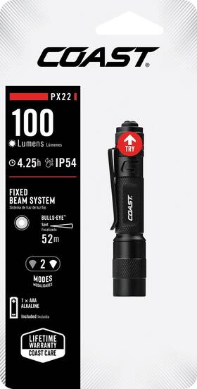 30664 Coast 100 Lumen Alkaline Power Ip54 Rated Led Flashlight 1.41 Oz