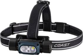 30833 Coast Ip68 Usb Rechargeable-dual Power Headlamp Blue/black Lifetime Warranty