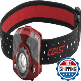 B01n2r48aq Coast Fl75r Rechargeable 530 Lumen Dual Color Focusing Led Headlamp Red