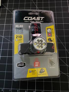 Hl46 Coast Dual Color Headlamp 210 Lumens