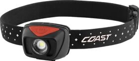 30415 Coast Polysteel 60 Headlamp With Reflective Head Strap Resists Impact Water Aa