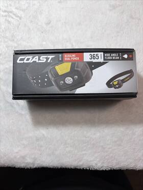 Wx190 Coast Alkaline Dual Power Headlamp 365 Lumen Wide Angle Flood Beam