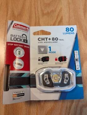 2000030576 Coleman Cht 80 Led Headlamp - Teal Lumens Battery-powered Head Torch
