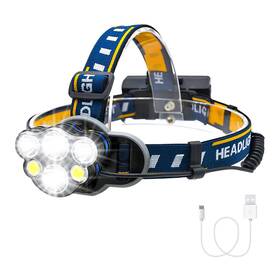 Consciot 850027221113 Led Headlamp Rechargeable 1000 High Lumen Headlight 6 Leds 8 Light Modes A