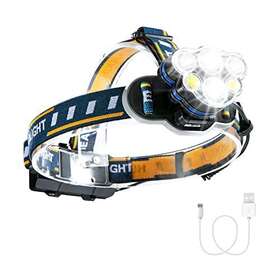 Consciot 850027221366 Headlamp Rechargeable Super Bright Waterproof Headlight Flashlight With Whit