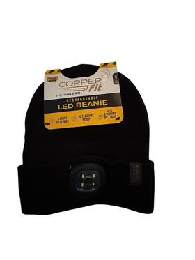 Copper Fit 754502052394 Work Gear Led Beanie Rechargeable Three Light Settings Inc Flashing