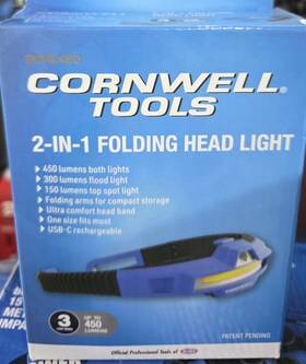 Echl450 Cornwell - 2-in-1 Folding Headlamp 450 Lm Free Shipping