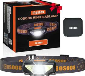Cosoos 313092231260 Led Headlamp Flashlight With Carrying Case 1.6oz Mini Head Lamp Waterp