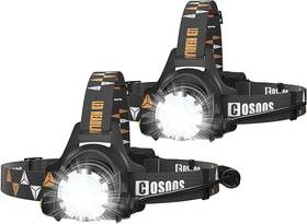 Cosoos 744110502411 2 Rechargeable Headlamps Bright Led Headlamp Flashlight 1000 Lumen Zoo