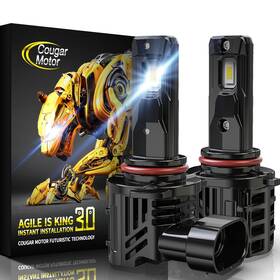 Cou05 Cougar Motor 9005 Bulbs Hb3 Fog Light Bulb Wireless 6500k White Slim Non-pol
