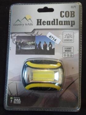 Country Trails 093184601682 New Inch 3 Light Modes Cob Headlamp 80 Lumens