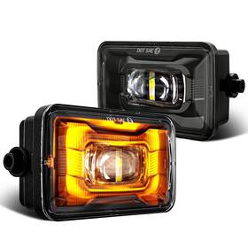 Cowone Bs-ly-fdfl-n003 1000% Bright 4 Inch Led Fog Lights With Patented Amber Ambient Compati
