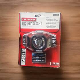 3493686 Craftsman Led Headlight 116 Lumens Adjustable Head-band 4 Hrs