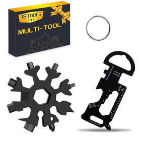 Cutiful 753848616796 18 In 1 Snowflake Multitool And 8 Keychain Tool Stocking Stuffers For Men