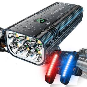 Bbl-x6 Cuytgsg 2026 Upgrade 6800lumen Bike Light For Night Riding Super Bright 6 Led Headlig