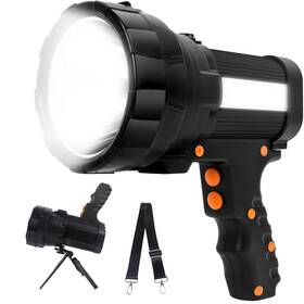 Cybbo 448667587312 Powerful Spotlight - Super Bright 6000 Lumen Rechargeable Flashlight With 3 L