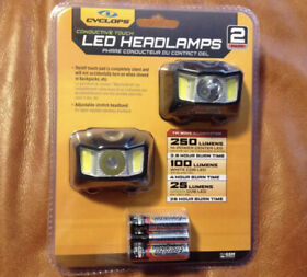 Cyclops Cyc-hl250-2pk 250 Lumen Headlamp With Green Cob Led 2 Pack