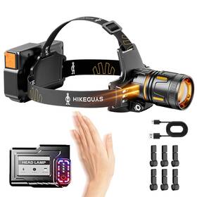 Ht25 Daktcore Led Headlamp Rechargeable 3500 Lumens Dual Beams Headlights Super Bright Wit