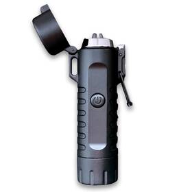 Dark Energy 860000725835 Plasma Lighter - Rechargeable Mini Flashlight Camping Essentials Black