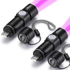 Darkbeam 667176459072 Uv 395nm Usb Rechargeable Flashlight Ultraviolet Led Light Blackligh