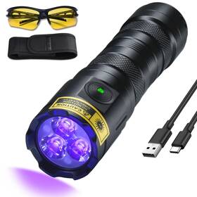 B16-db-395nm-01 Darkbeam Uv Flashlight 395nm Black Light 3 Leds 20w Powerful Ultraviolet Fla
