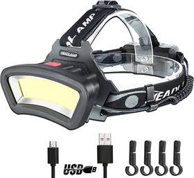 C01-1 Darkbeam Cob Floodlight Headlamp Usb Rechargeable With Red Light 2000 Lumen Led
