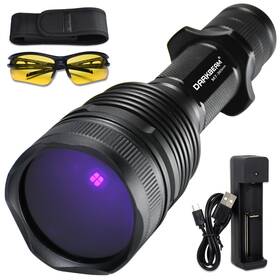 M7-365nm Darkbeam Uv Flashlight 365nm Black Light - Woods Lamp 20w High Power Recharge