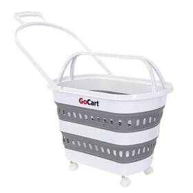 01-911 Dbest Products Folding Gocart Laundry Basket With Wheels Multi Use... Fast Ship